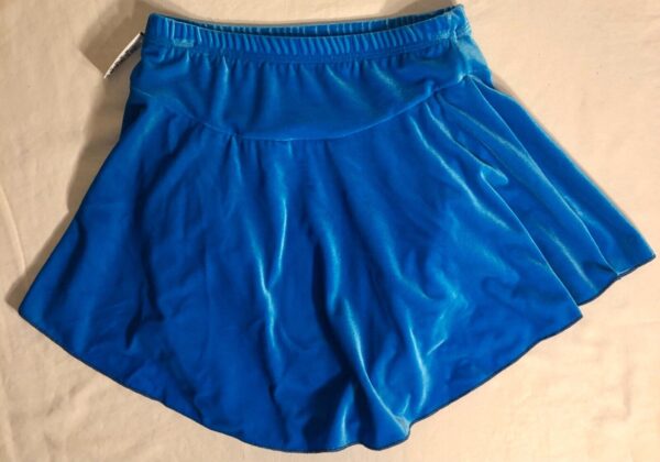 GK ELITE ICE SKATE SKIRT ADULT SMALL TURQUOISE VELVET PULL ON SKIRT Sz AS NWT! - Image 9