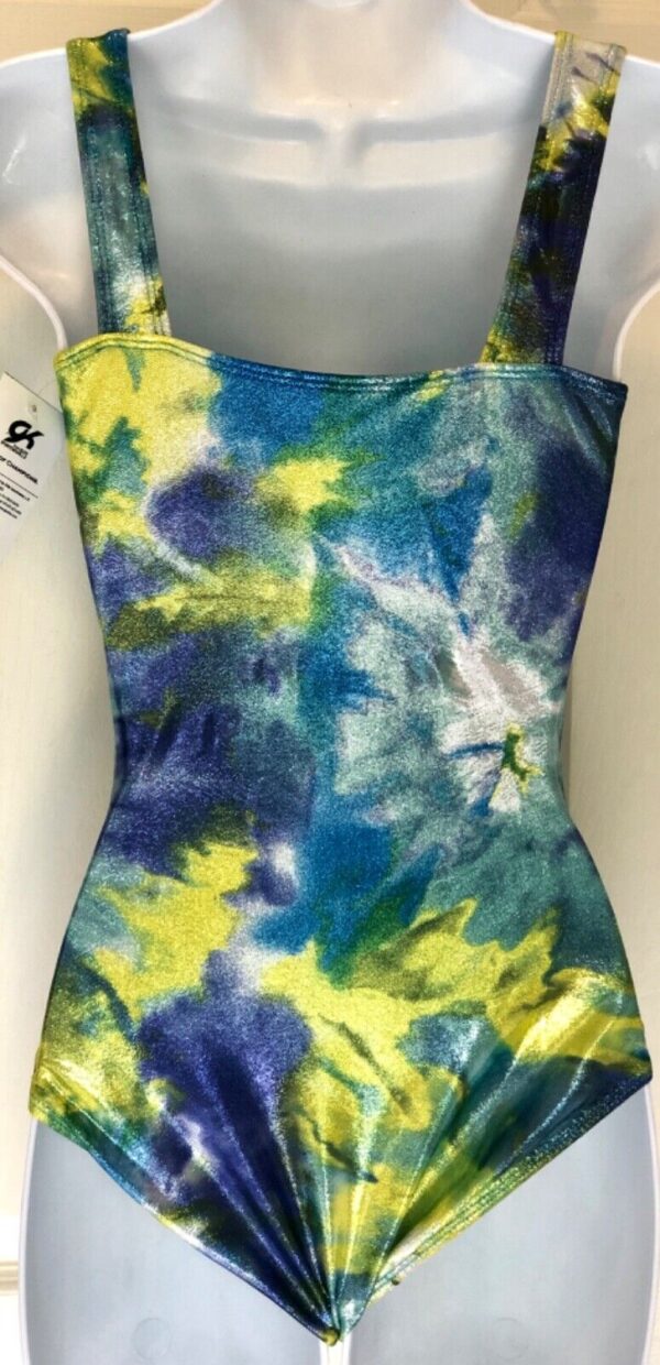 GK TIE-DYE NORTH FACE FOIL ADULT SMALL TANK GYMNASTICS DANCE LEOTARD AS NWT! - Image 2