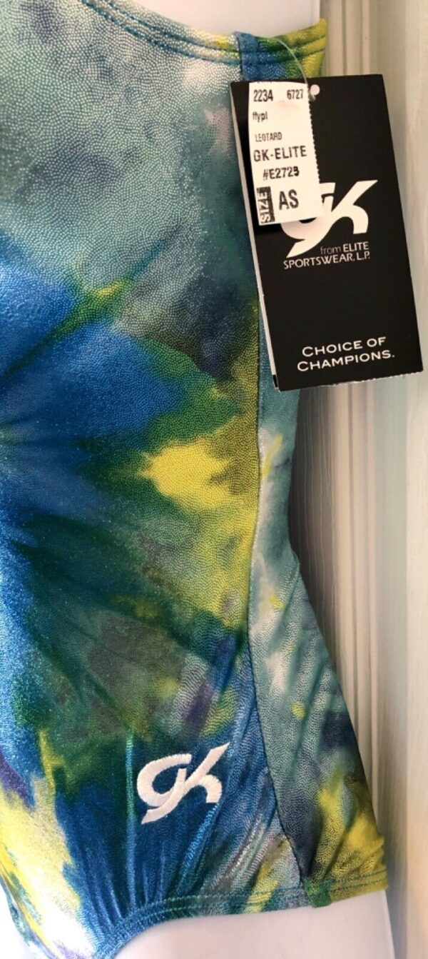 GK TIE-DYE NORTH FACE FOIL ADULT SMALL TANK GYMNASTICS DANCE LEOTARD AS NWT! - Image 4