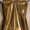 GK Elite Gold Hologram Polyester Tank Dance Top Size Adult L - Image 3