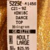GK Elite Gold Hologram Polyester Tank Dance Top Size Adult L - Image 5