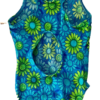GK DAISY PRINT CHILD X-SMALL BLUE GREEN COTTON/SPANDEX GYMNASTIC TANK LEOTARD XS - Image 7