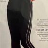 GK ICE SKATE LADIES SMALL SS NYLON/STRETCH CROP STRIPE TN TOP BLACK PANT SET S