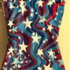 GK LEOTARD ADULT LARGE PATRIOTIC FOIL STAR PRINT RACERBACK GYMNASTICS DANCE AL u - Image 3