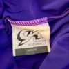 GK PURPLE VELVET LADIES MEDIUM 3/4 SLV FOIL TRIM SKATE DANCE CASUAL CROP TOP M - Image 7