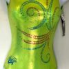GABRIELLE DOUGLAS ADULT X-SMALL LIME FOIL SEQUINZ GYMNAST TANK LEOTARD AXS