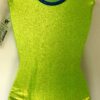 GABRIELLE DOUGLAS ADULT X-SMALL LIME FOIL SEQUINZ GYMNAST TANK LEOTARD AXS - Image 3