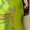 GABRIELLE DOUGLAS ADULT X-SMALL LIME FOIL SEQUINZ GYMNAST TANK LEOTARD AXS - Image 5