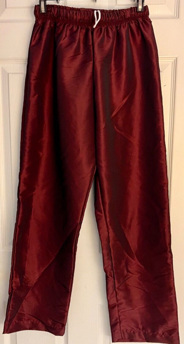 GK WARM UP PANTS UNISEX ADULT SMALL BURGUNDY IRIDESCENT GYMNASTIC ATHLETIC Sz S - Image 2