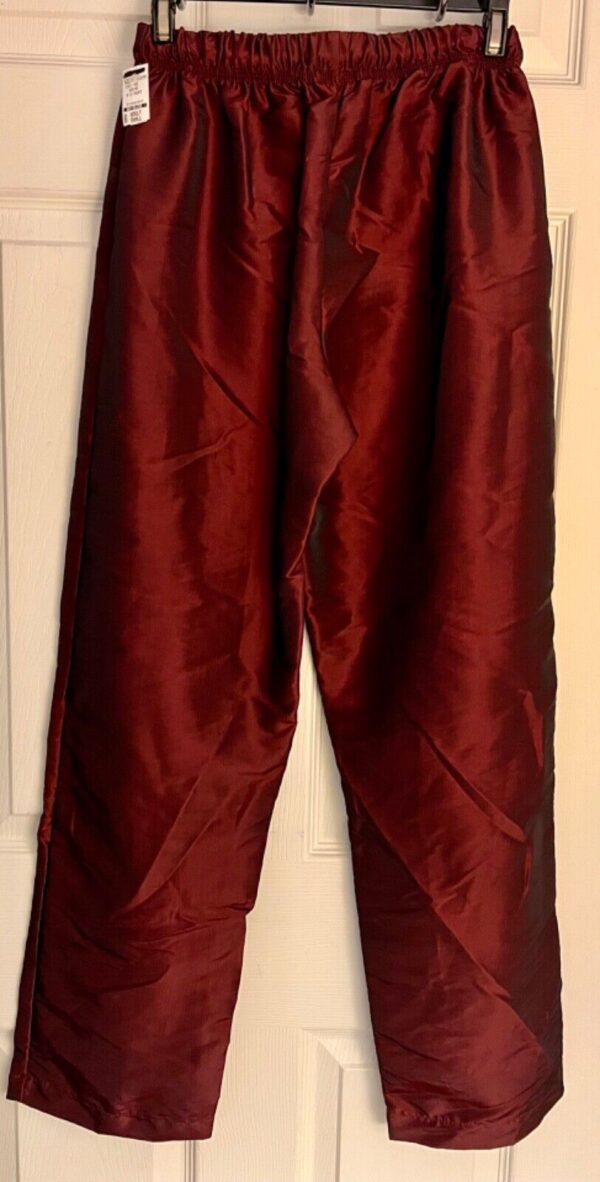 GK WARM UP PANTS UNISEX ADULT SMALL BURGUNDY IRIDESCENT GYMNASTIC ATHLETIC Sz S - Image 3