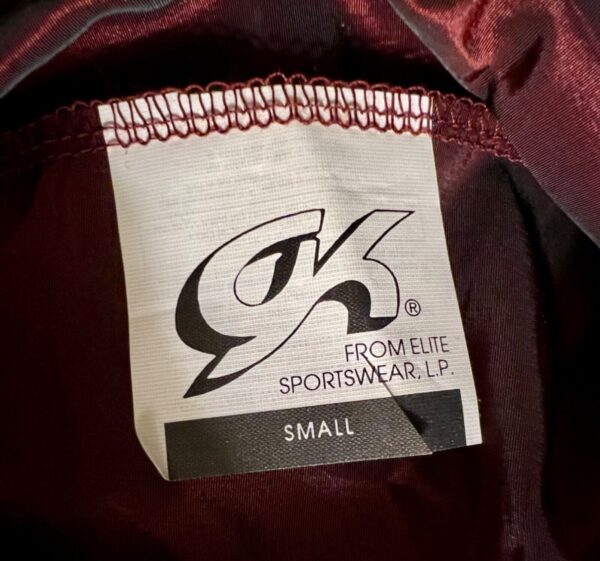 GK WARM UP PANTS UNISEX ADULT SMALL BURGUNDY IRIDESCENT GYMNASTIC ATHLETIC Sz S - Image 5