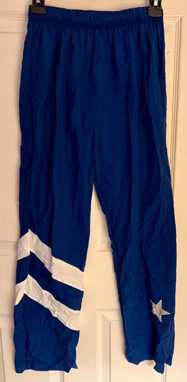 GK WARM UP ADULT SMALL SUPPLEX FOIL BLUE WHITE STARS STRIPES 2PC JACKET PANTS S - Image 5