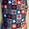 GK GIRLS MEDIUM PATRIOTIC STAR PRINT FOIL RACERBACK GYMNASTICS TANK LEOTARD CM