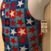 GK GIRLS MEDIUM PATRIOTIC STAR PRINT FOIL RACERBACK GYMNASTICS TANK LEOTARD CM - Image 4