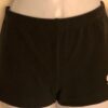 GK MICRO MINI ADULT MEDIUM BLACK FLEECE WORKOUT SHORTS GYM CHEER DANCE AM NWT