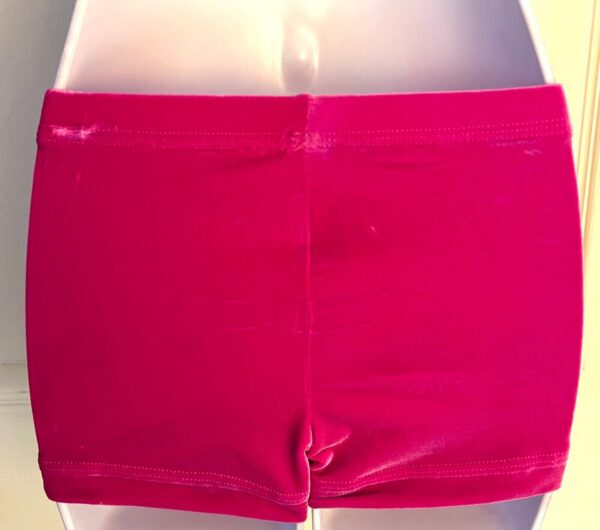 GK PINK VELVET SWAR CRYSTALS ADULT SMALL MICRO MINI GYMNAST CHEER DANCE SHORTS S - Image 7