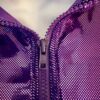 GK WARM UP JACKET ADULT SMALL PURPLE SHIMMER FOIL ZIP FRONT GYMNAS DANCE CHEER S - Image 2