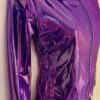 GK WARM UP JACKET ADULT SMALL PURPLE SHIMMER FOIL ZIP FRONT GYMNAS DANCE CHEER S - Image 3