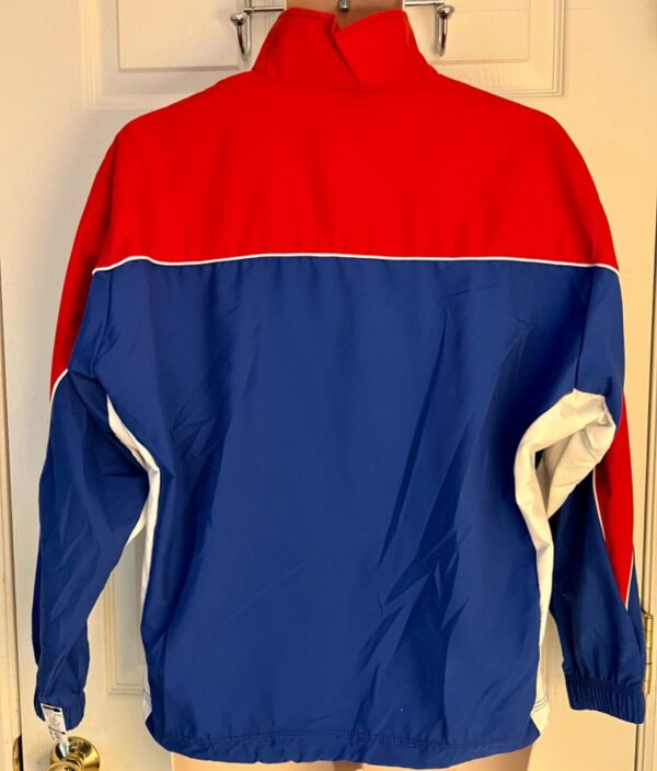 GK WARM UP JACKET ADULT SMALL ROYAL RED WHITE MICROFIBER GYMNASTICS CHEER Sz S - Image 3