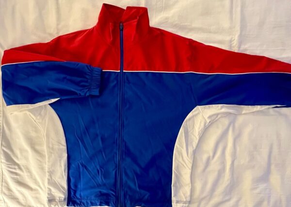 GK WARM UP JACKET ADULT SMALL ROYAL RED WHITE MICROFIBER GYMNASTICS CHEER Sz S - Image 4