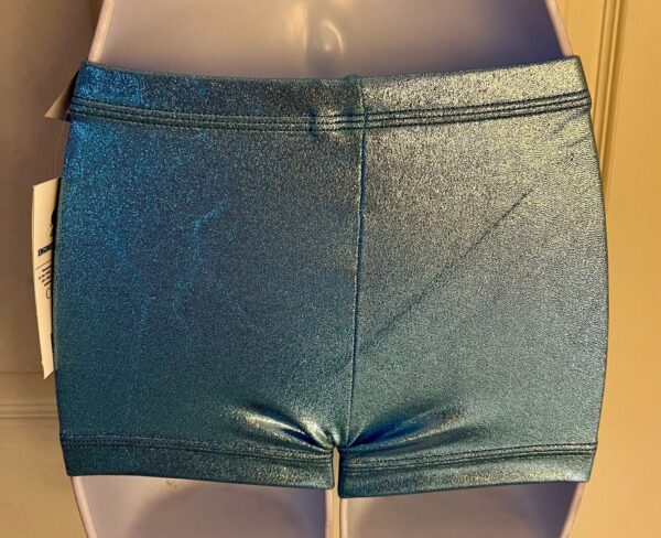 CHEER GK ADULT PETITE X-SMALL BLUE MYSTIQUE WORKOUT GYMNASTICS DANCE SHORTS PXS - Image 7