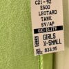 GK GREEN CHILD X-SMALL FOIL CATERPILLAR ACCENT GYMNASTICS DANCE TANK LEOTARD XS - Image 6