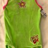 GK GREEN CHILD X-SMALL FOIL CATERPILLAR ACCENT GYMNASTICS DANCE TANK LEOTARD XS - Image 11