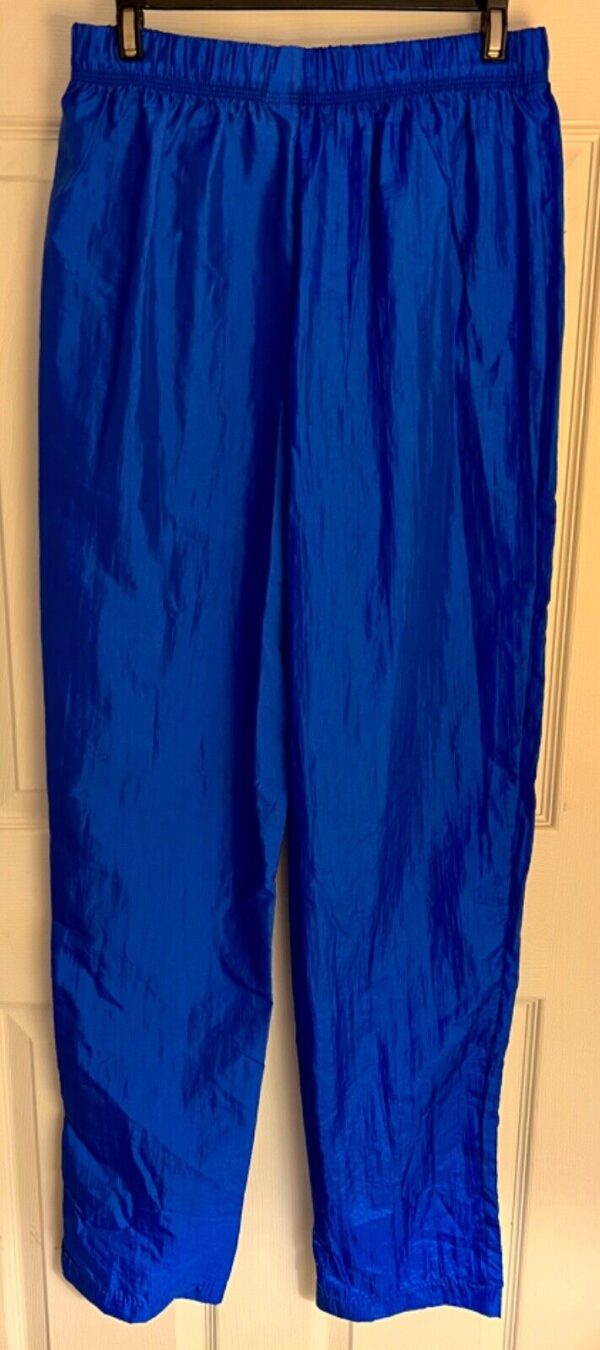 GK WARM UP ADULT XX-LARGE BLUE CRINKLE NYLON GYMNAST CHEER ATHLETIC PANTS SZ 2XL - Image 4