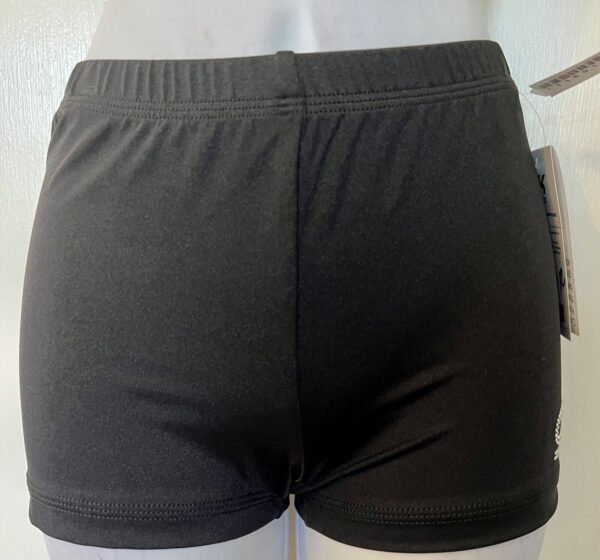 GK CHEER MICRO MINI WORKOUT SHORTS ADULT SMALL BLACK NYLON/SPANDEX JA Sz AS NWT! - Image 3