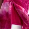 GK ICE FIGURE SKATE PINK TIE-DYE ADULT SMALL SLVLS DOTTED FOIL PRINT DRESS Sz AS - Image 4