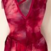 GK ICE FIGURE SKATE PINK TIE-DYE ADULT SMALL SLVLS DOTTED FOIL PRINT DRESS Sz AS - Image 8