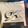 GK DANCE WRAP SKIRT ADULT SMALL ABSTRACT WAVE PATTERN BLUE VELVET TIE AS NWT! - Image 4