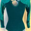 GK LONG SLEEVE LADIES SMALL EMERALD FOIL CYPRESS VELVET DANCE LEOTARD AS - Image 5