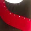 GK RED VELVET ADULT X-SMALL ASYM BLACK MYSTIQUE JA GYMNAST TANK LEOTARD Sz AXS - Image 2