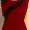 GK RED VELVET ADULT X-SMALL ASYM BLACK MYSTIQUE JA GYMNAST TANK LEOTARD Sz AXS - Image 6