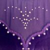 GK ICE FIGURE SKATE PURPLE VELVET ADULT SMALL SLVLS MESH YOKE FOIL JA DRESS AS - Image 2