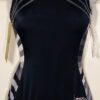 SIMONE BILES GK DIGITAL SHADES ADULT LARGE BLACK GRAY GYMNASTICS TANK LEOTARD AL