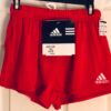 ADIDAS ADULT X-SMALL COMPETITION SHORTS RED N/S GYMNASTICS RUNNING GYM AXS NWT!