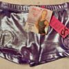 NASTIA LIUKIN SUPERGIRL ADULT X-SMALL MICRO MINI PURPLE CHEER DANCE SHORTS SZ XS