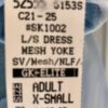 GK ICE FIGURE SKATE ADULT X-SMALL LgS BLUE VELVET MESH YOKE JA FOIL DRESS AXS - Image 5