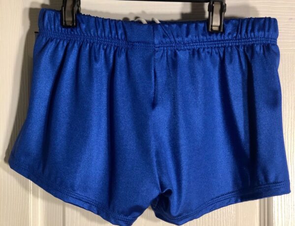 GK Elite BOYS SMALL COMPETITION SHORTS BLUE N/S GYMNASTICS RUNNING GYM Sz CS NWT - Image 2