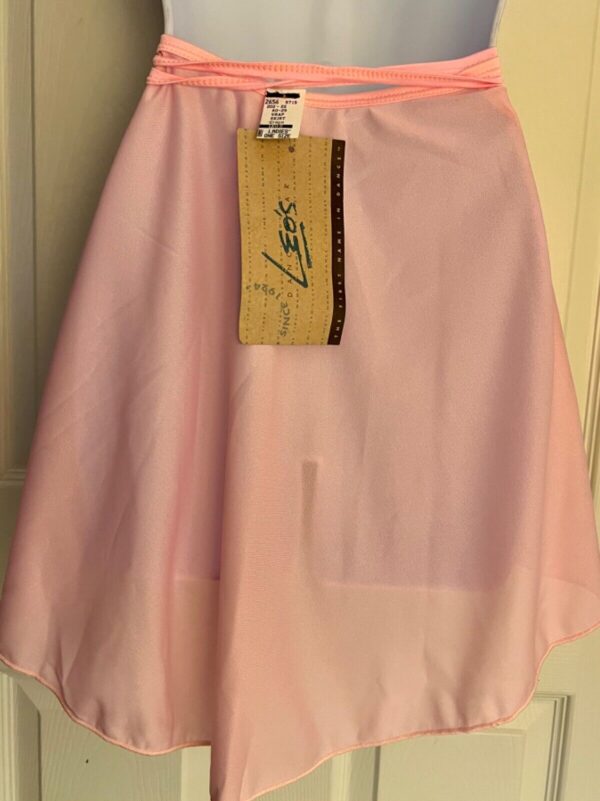 LEOâ€™S GK DANCE BALLET CLASSIC CREPE WRAP SKIRT TIE LADIES ONE SIZE PINK Sz OS - Image 5