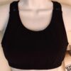 GK ELITE SPORTS BRA ADULT X-LARGE BLACK COTTON/SPANDEX LACE RACERBACK AXL NWT!