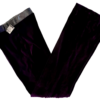 GK DANCE JAZZ LADIES SMALL PURPLE VELVET ANTIQUE SILVER WAISTBAND PANTS SZ S