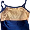 GK DANCE JAZZ TOP GIRLS MEDIUM BLUE VELVET FOIL CRISSCROSS STRAPS CAMISOLE SZ M - Image 6