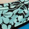 GK ICE FIGURE SKATE DRESS ADULT SMALL ASYM BLUE MATTE TRICOT HOLOGRAM PRINT AS - Image 3