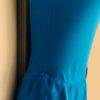 GK ICE FIGURE SKATE DRESS ADULT SMALL ASYM BLUE MATTE TRICOT HOLOGRAM PRINT AS - Image 4