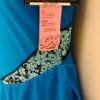 GK ICE FIGURE SKATE DRESS ADULT SMALL ASYM BLUE MATTE TRICOT HOLOGRAM PRINT AS - Image 6