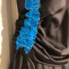 GK ELITE LADIES SMALL 3/4SLV 2PC ICE FIGURE SKATE SET BLUE VELVET BLACK N/S AS - Image 4