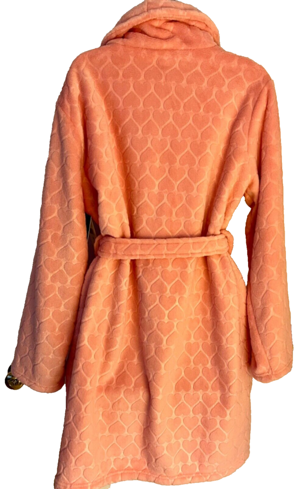 RENE ROFE WOMENS MEDIUM 36IN. LGSLV SOFT EMBOSSED HEARTS WINTER ROBE SZ M NWT! - Image 3